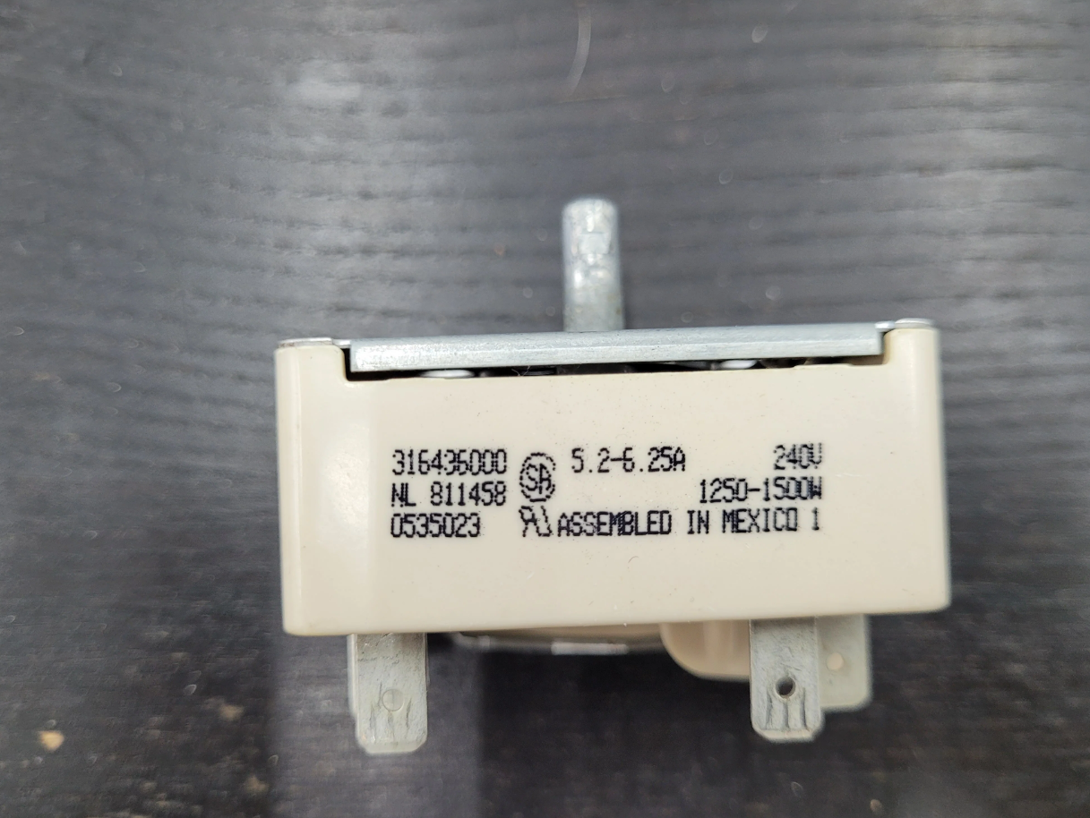 Frigidaire Range Surface Element Control Switch 316436000 Frigidaire Range Surface Element Control Switch 316436000